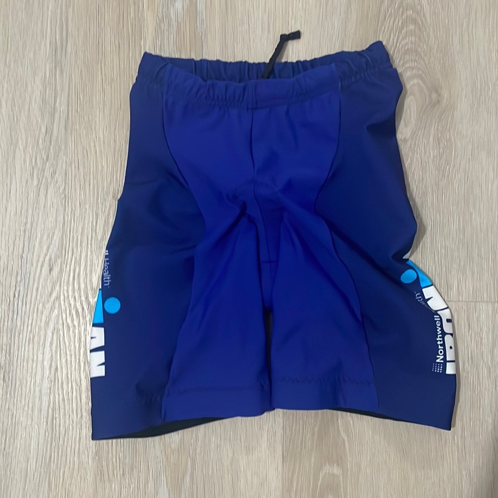 Santini men’s blue padded biker shorts